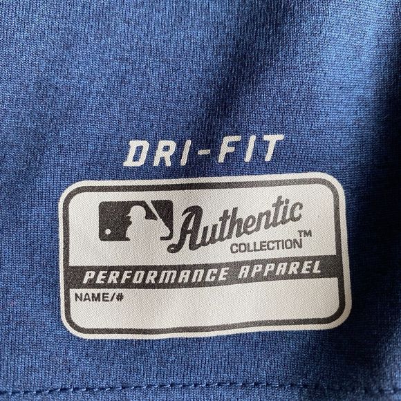 Nike Dri Fit Red Sox Baseball T-shirt Men Sz 2XL Navy Red V Neck Short Sleeve - Picture 6 of 6